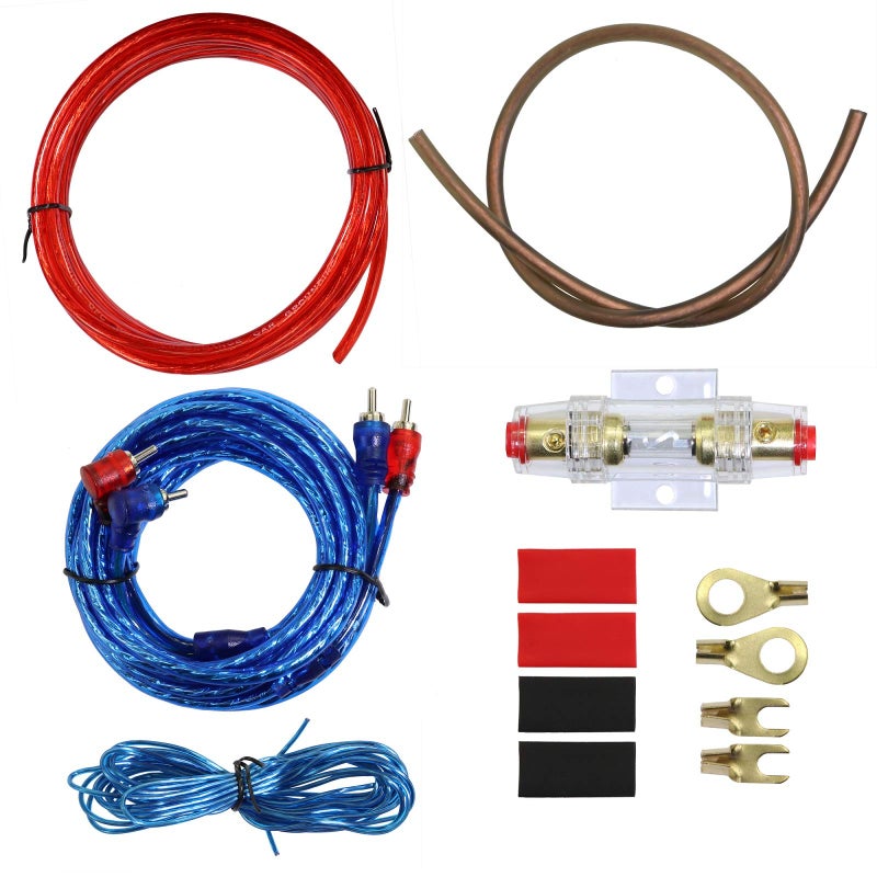 Welugnal 10 Gauge Car Amp Wiring Kit â€“Welugnal A Car Amplifier Install subwoofer Wire Wiring Kits Helps You Make Connections and Brings Power to Your Radio, Subwoofers and Speakers Amp Power Wire - Image 1